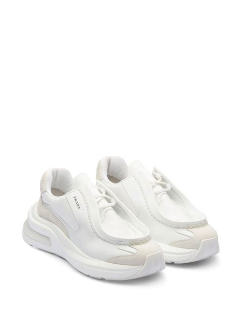 prada chunky panelled sneakers|prada white sneakers women's.